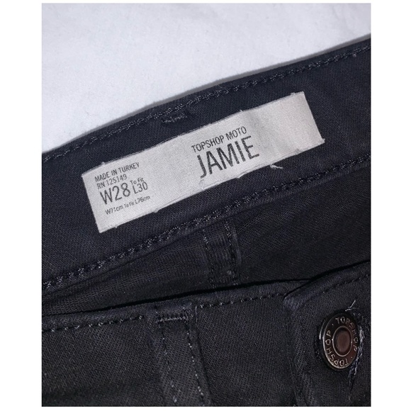 COPY - TOPSHOP Black Moto Jamie Skinny Jeans - Picture 6 of 7